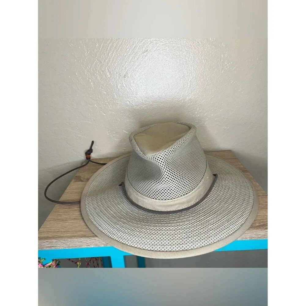 Henschel Hat Co Original Aussie Breezer Safari Hat Khaki USA Made Size Small